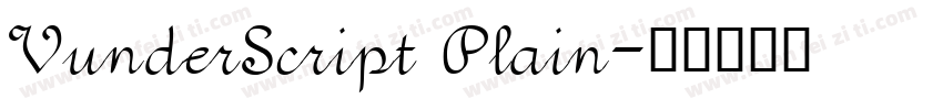 VunderScript Plain字体转换